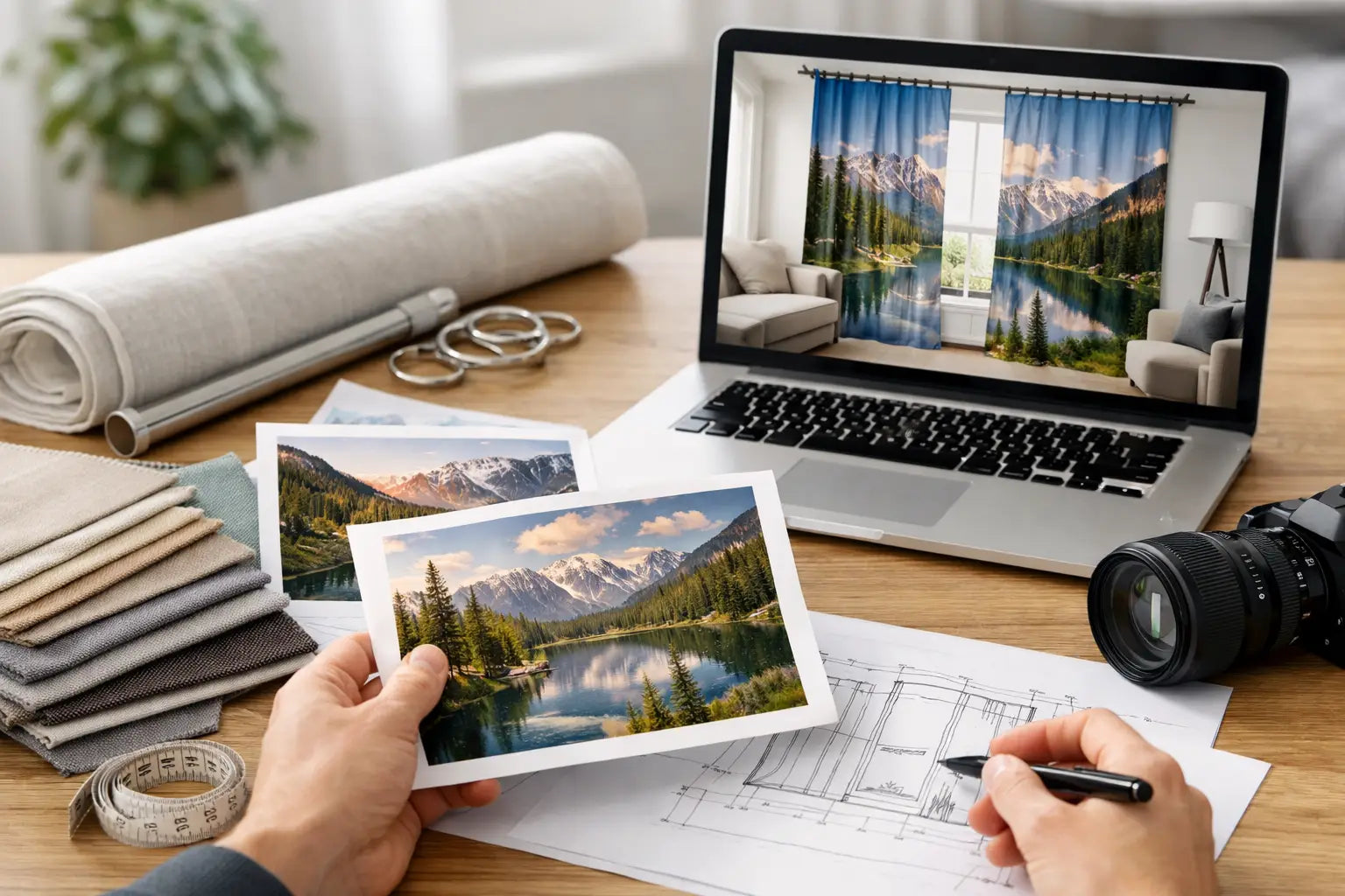 Fotovorhang gestalten: Schritte mit Plan