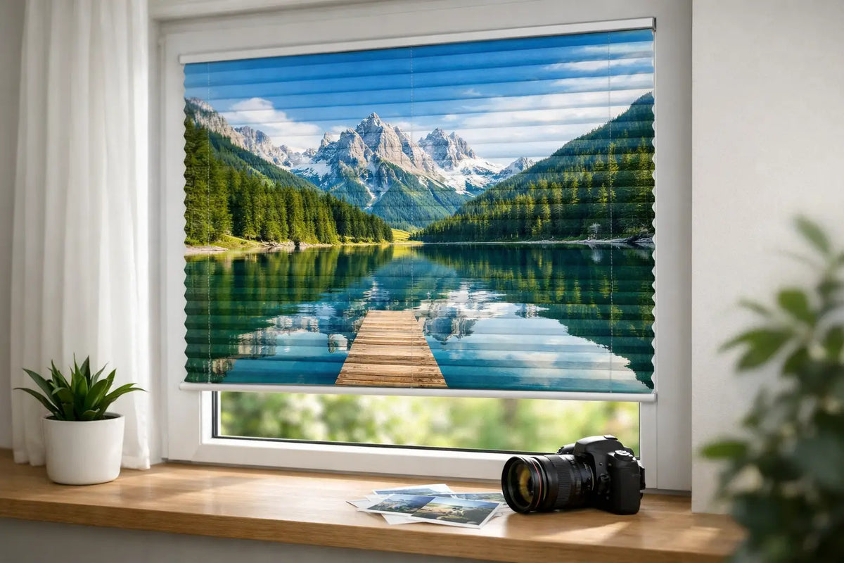 Plissee mit Foto für Fenster nach Wunschmaß