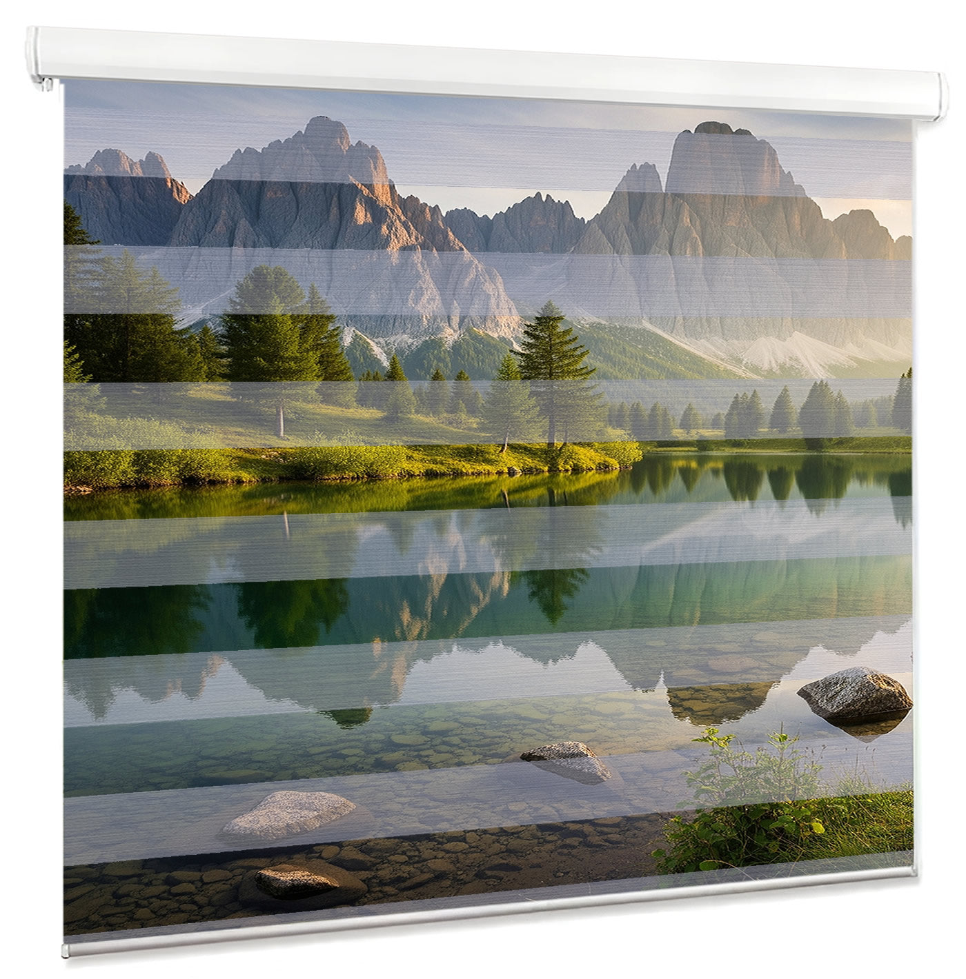 Foto Doppelrollo bedruckt mit Kassette