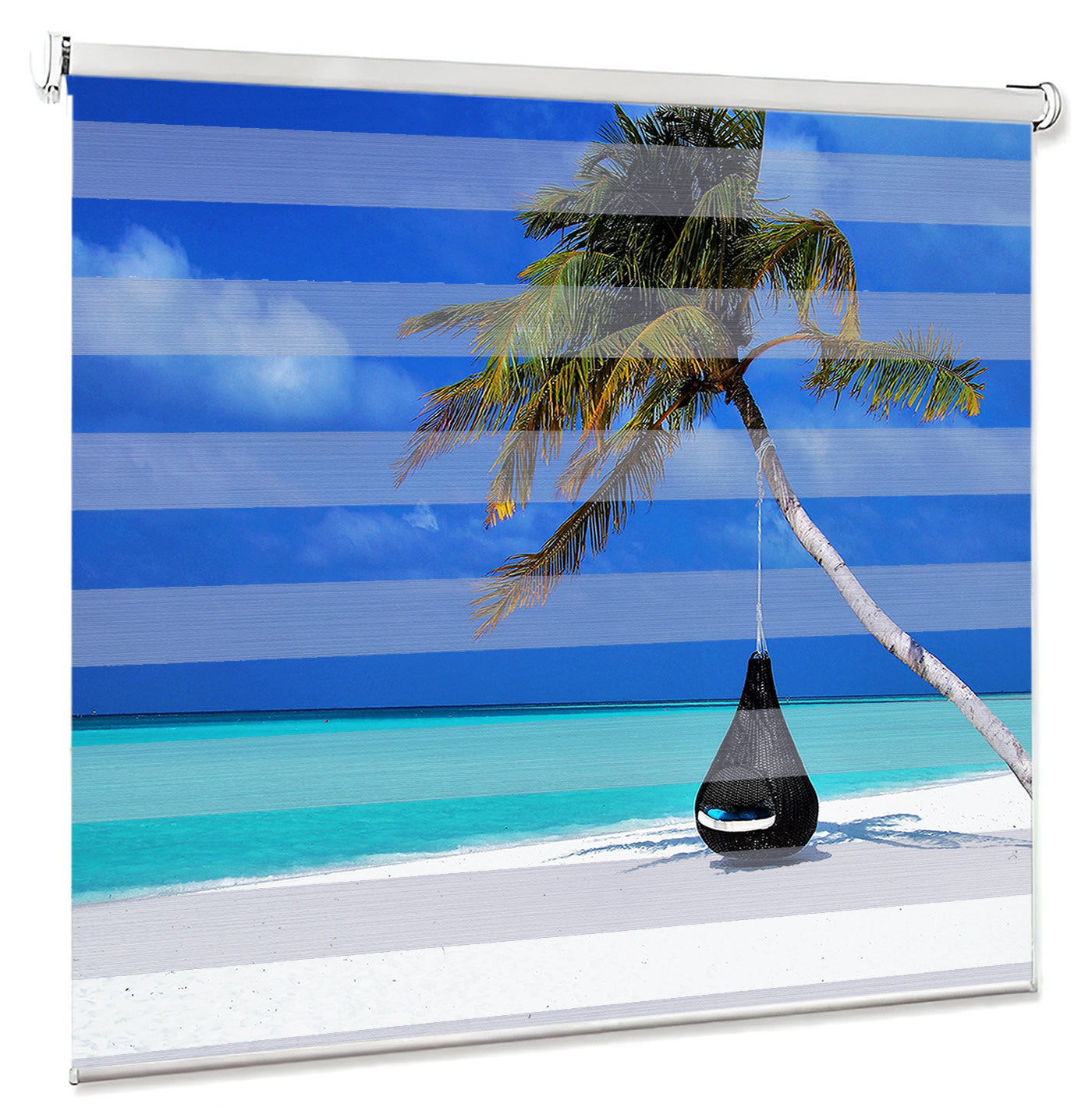 Foto Duorollo bzw. Doppelrollo bedruckt mit Strandmotiv