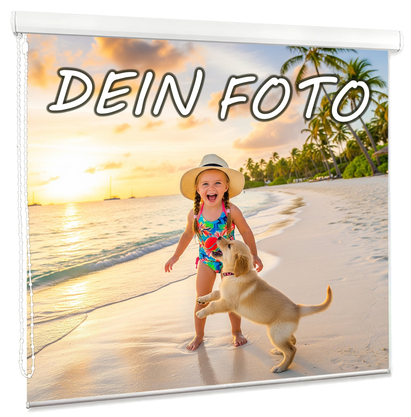 Fotodruck Rollo mit Kassette