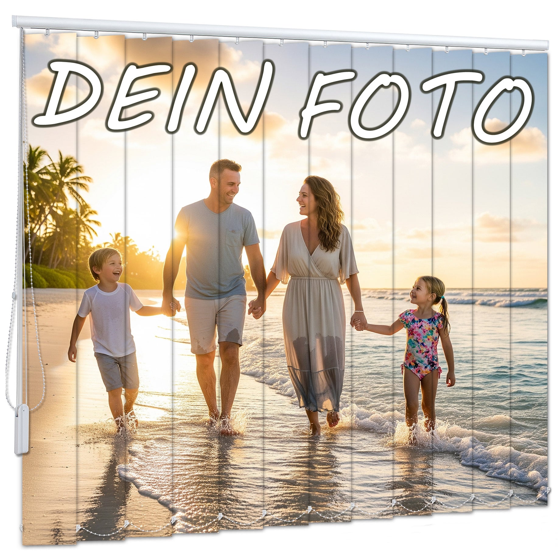 Foto Lamellenvorhang bedruckt mit Deinem Foto