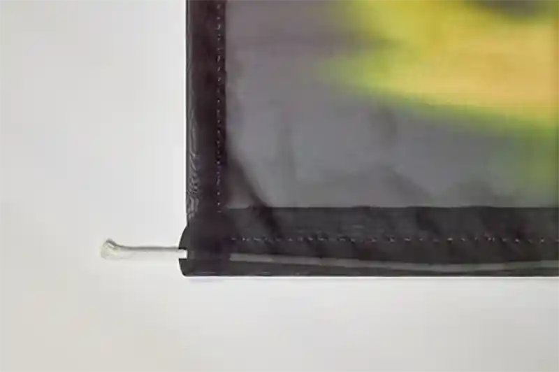 Fotogardine mit Bleiband