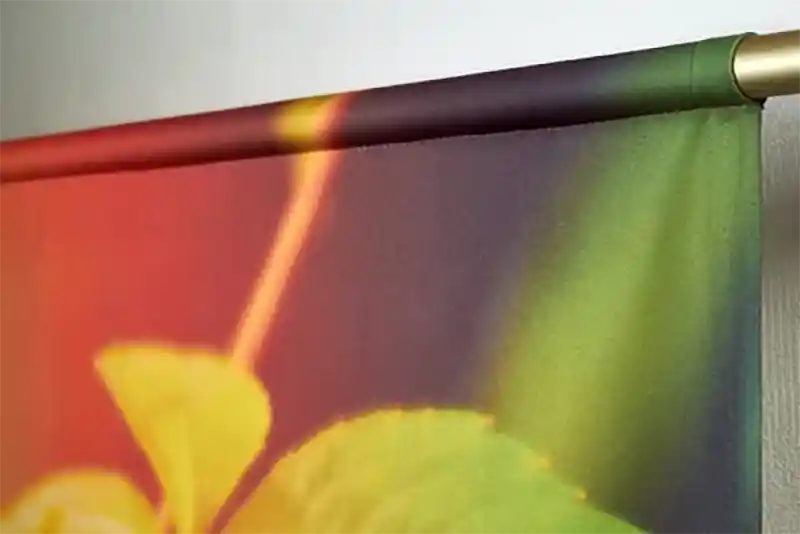 Foto Gardine bedruckt mit Hohlsaum