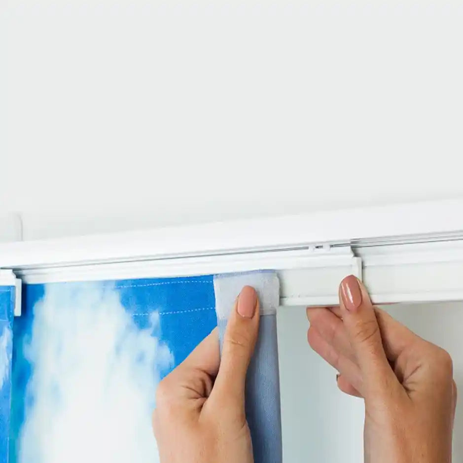 bedruckte Schiebegardine