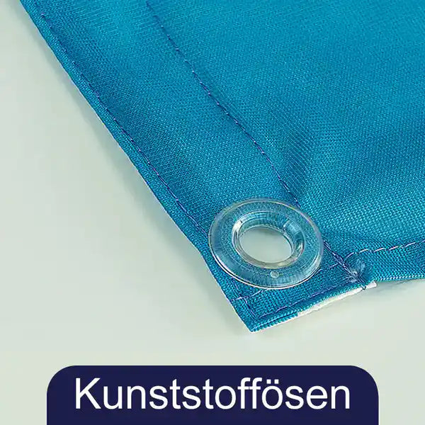 Foto Stoff bedruckt mit Kunststoffösen am Rand