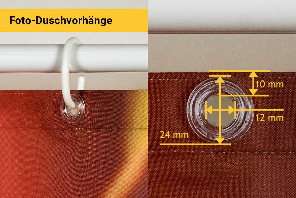 Foto Duschvorhang Ösen