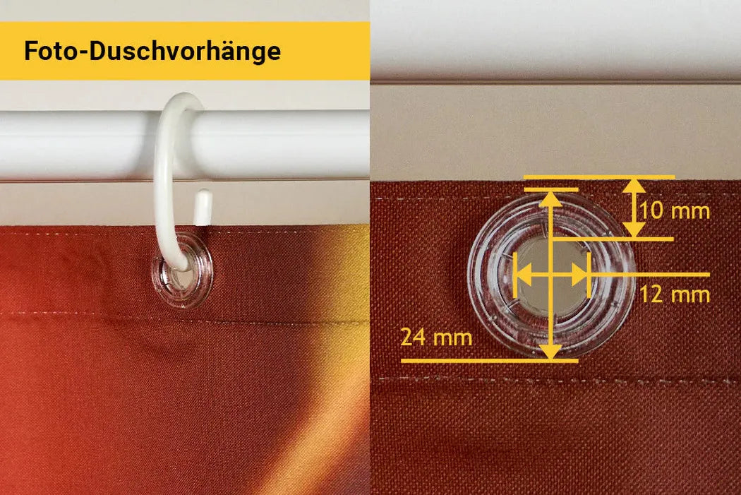 Foto Duschvorhang Ösen
