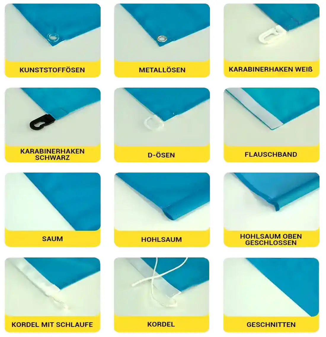 Werbefahne Konfektionierungen