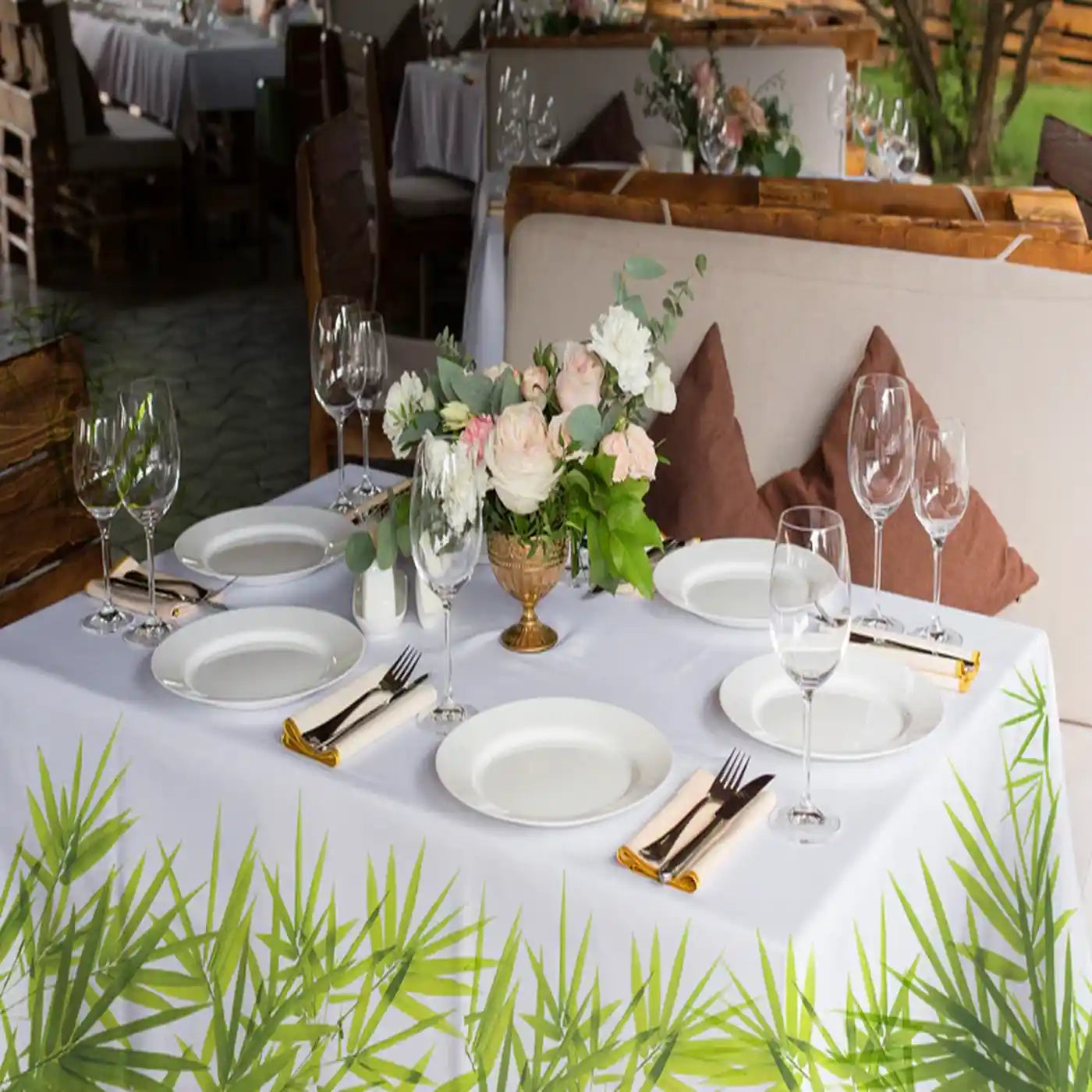 Fotodruck Tischdecke im Restaurant