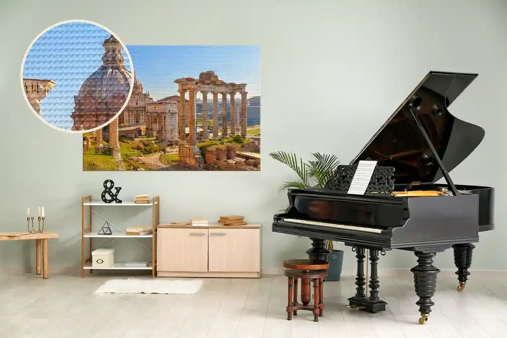 bedruckte Leinwand mit Akustik Stoff