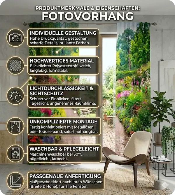 Fotovorhang Produktmerkmale