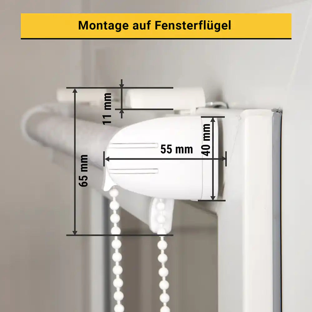 Foto Rollo ohne Bohren am Fenster montiert