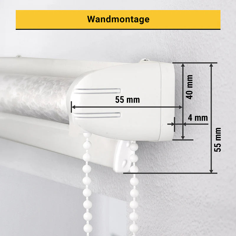 Foto Klemmrollo mit Wandmontage