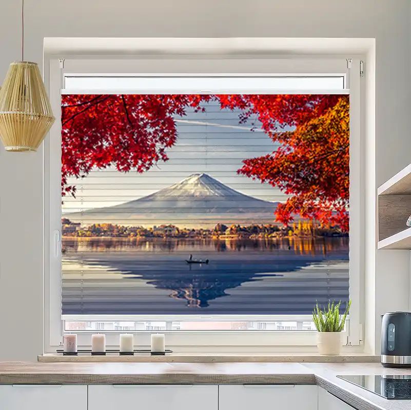 Foto Wabenplissee "Fujiyama Japan"