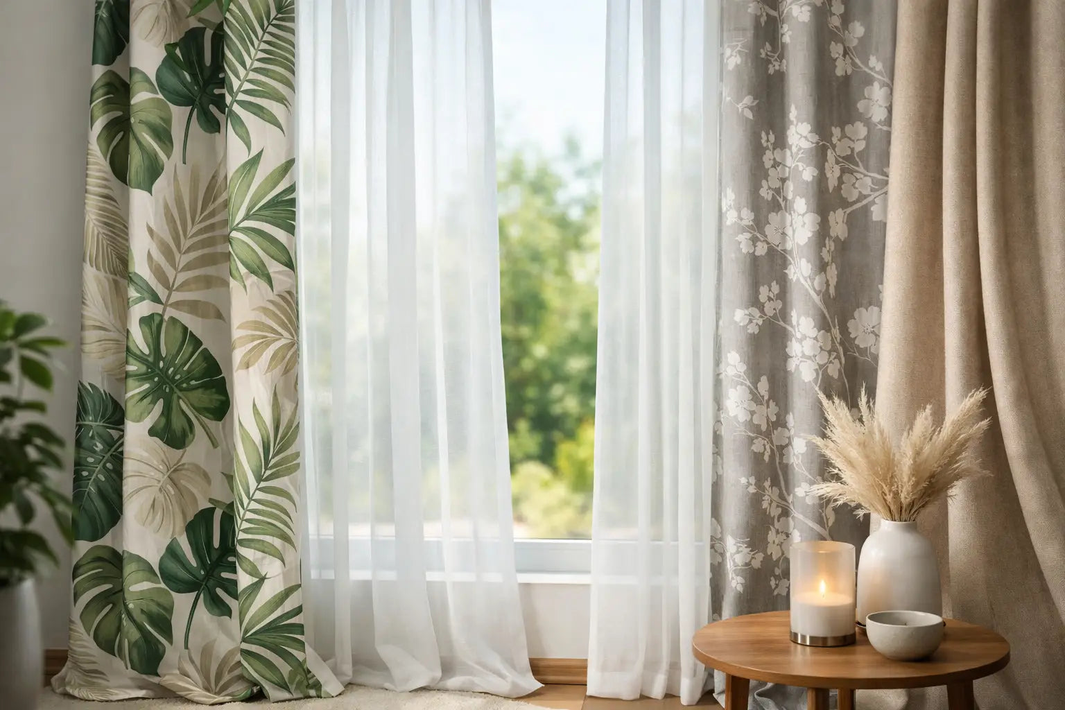 Vorhangmotive Inspiration für Fensterdekoration