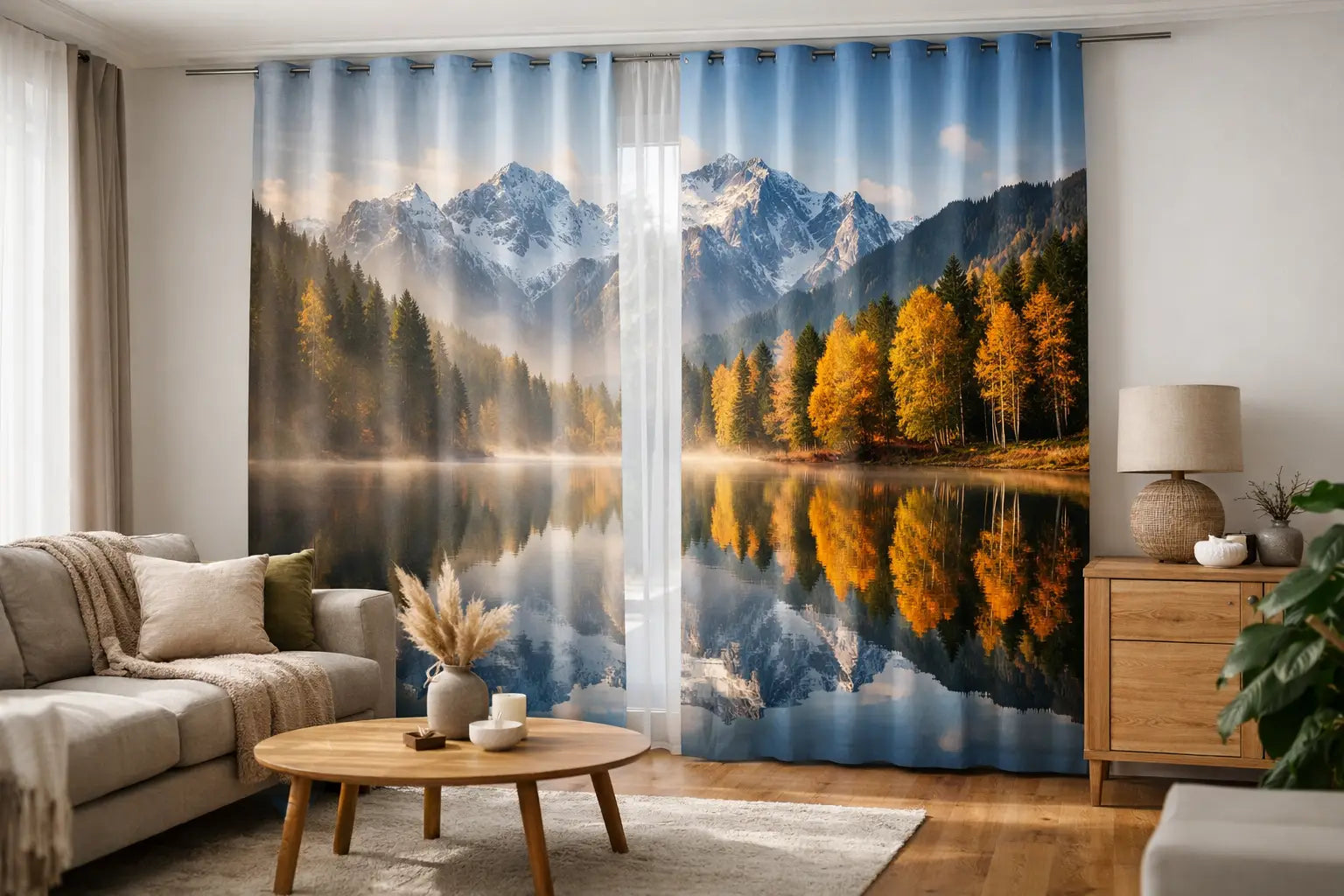 10 Fotovorhang Wohnzimmer Ideen mit Wirkung