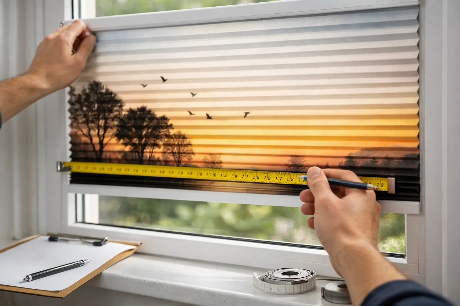 Plissee mit Motiv richtig ausmessen leicht gemacht