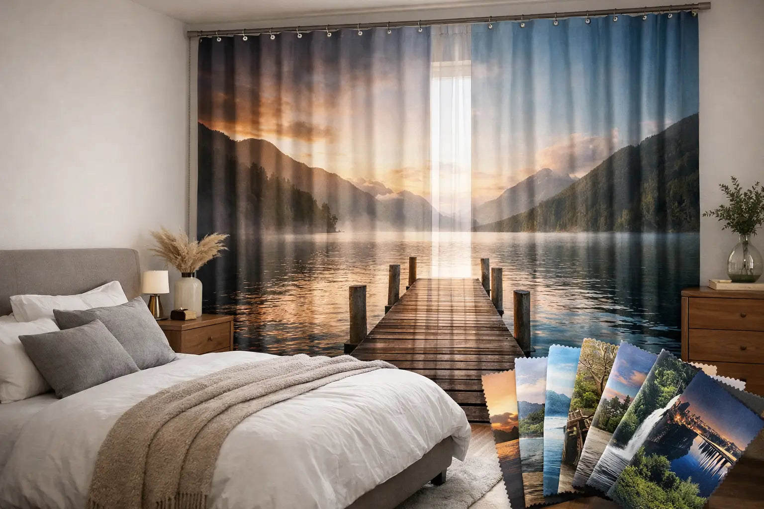 Fotovorhang Schlafzimmer richtig wählen