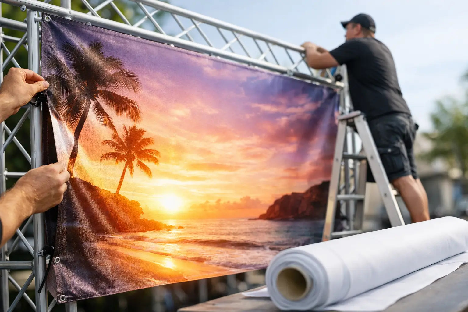 Werbebanner auf Stoff bedrucken: So wirkt Ihr Motiv