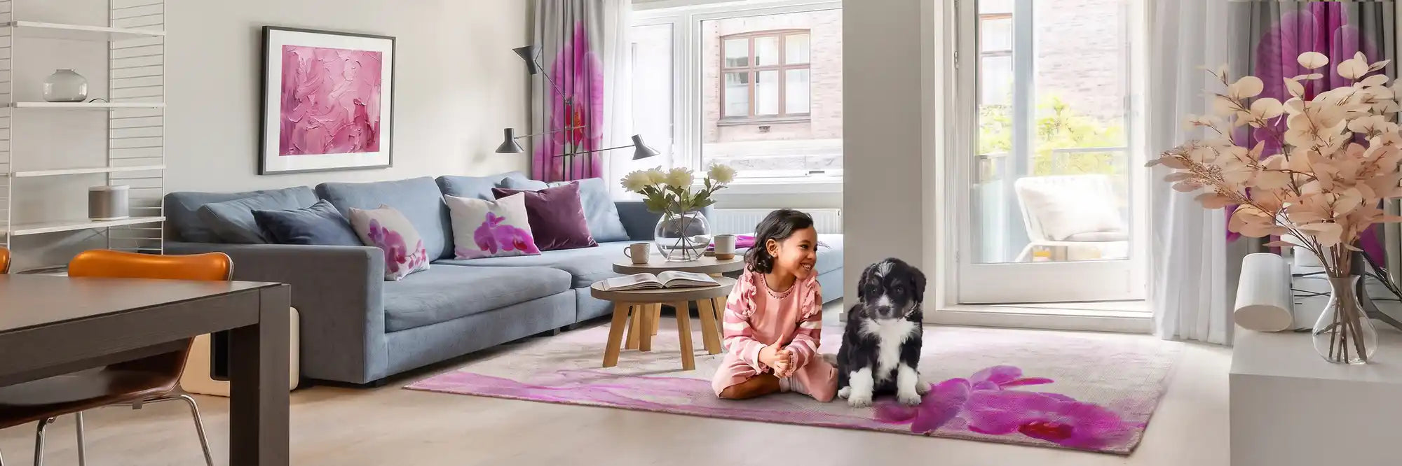 Fotovorhang nach Maß mit eigenem Motiv bedruckt