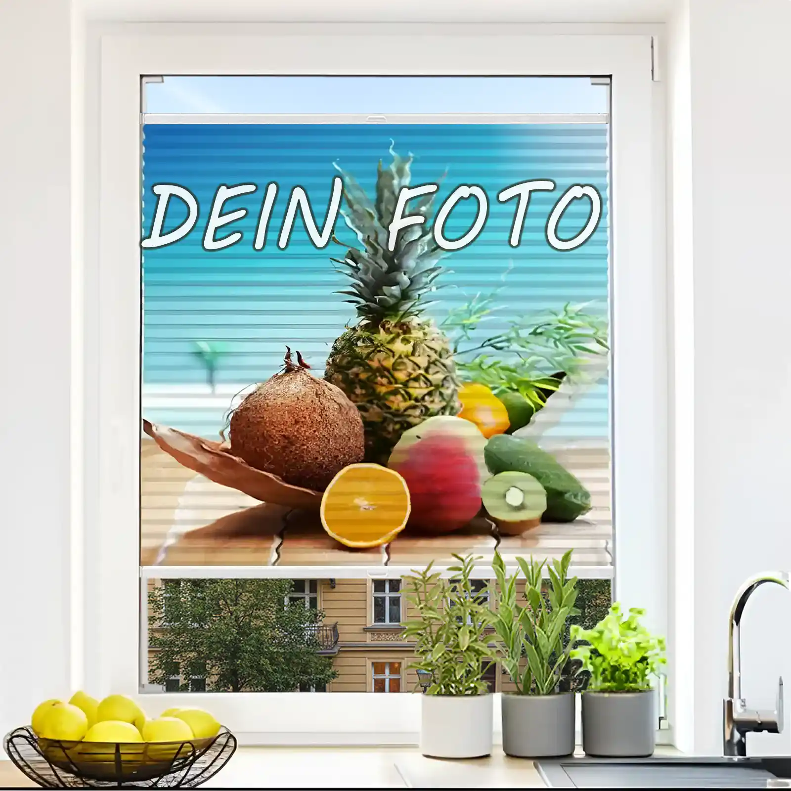 Foto Wabenplissee bedruckt mit Motiv