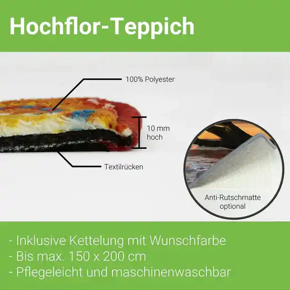 Foto Teppich bedruckt in 10mm Stärke