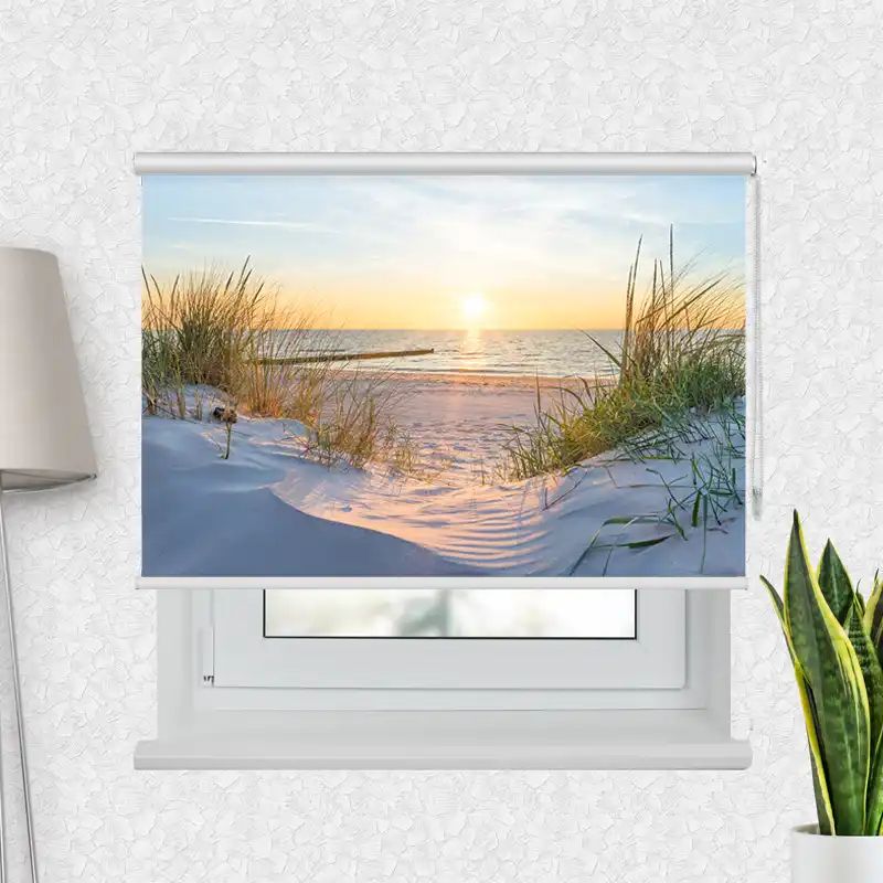 Fotorollo Premium "Küste Meer Sonnenuntergang"