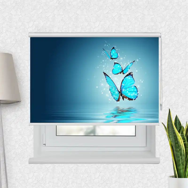 Fotorollo Premium "Blaue Schmetterlinge"