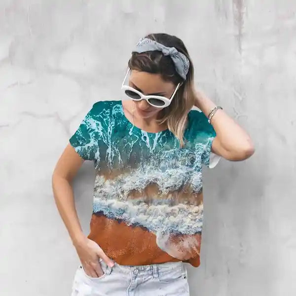 Foto Stoff bedruckt aus Baumwollen als T-Shirt 