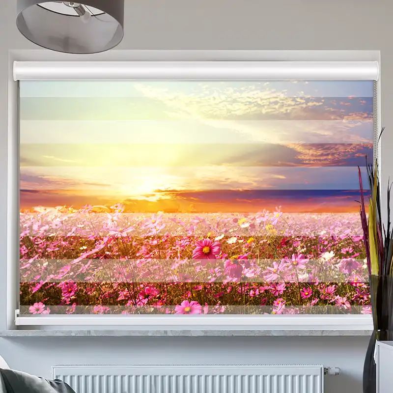 Foto Doppelrollo mit Kassette "Kösmeen Wiese Blüten"