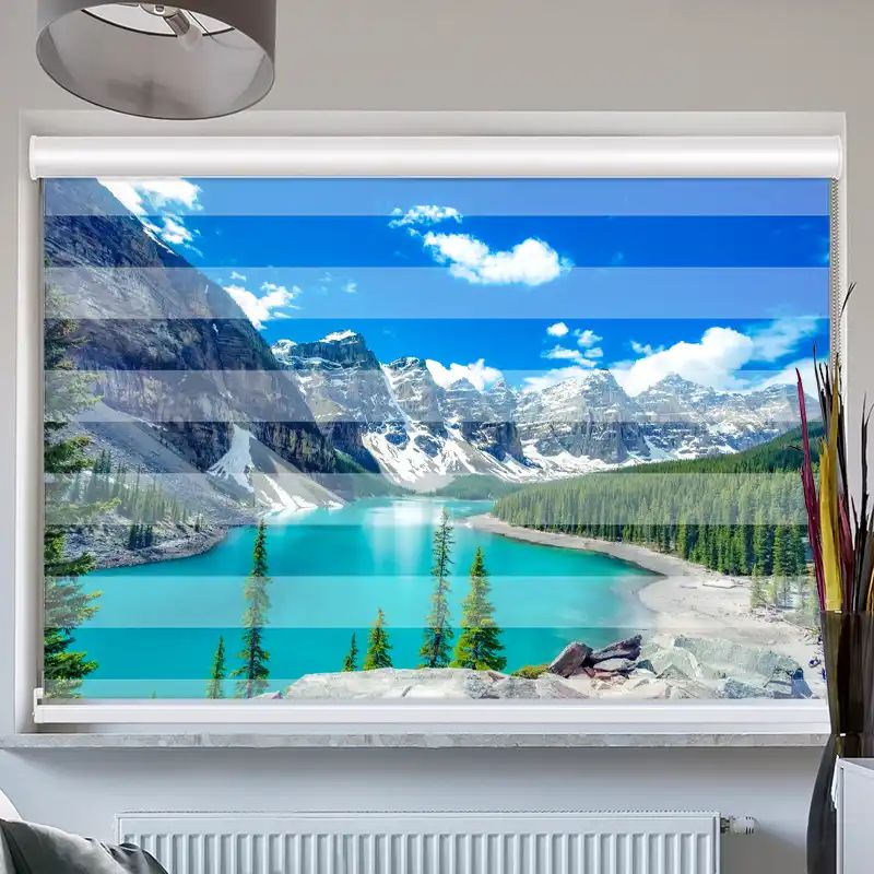 Foto Doppelrollo mit Kassette "Moraine Lake Bergsee"
