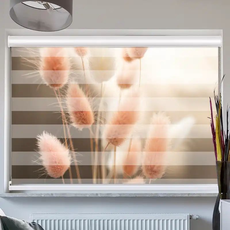 Foto Doppelrollo mit Kassette "Flauschiges Hasenschwanzgras"