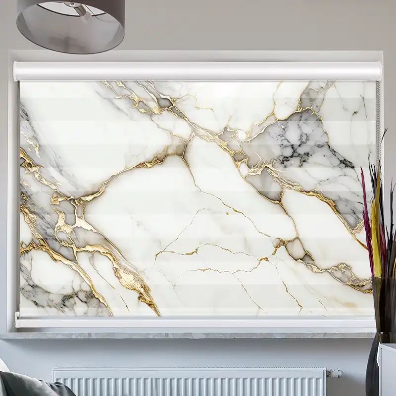 Foto Doppelrollo mit Kassette "Marmorhintergrund Weiss"