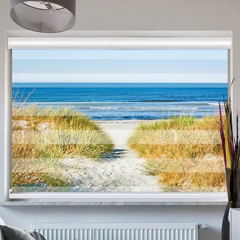 Foto Doppelrollo mit Kassette "Düne Meer Ostsee"