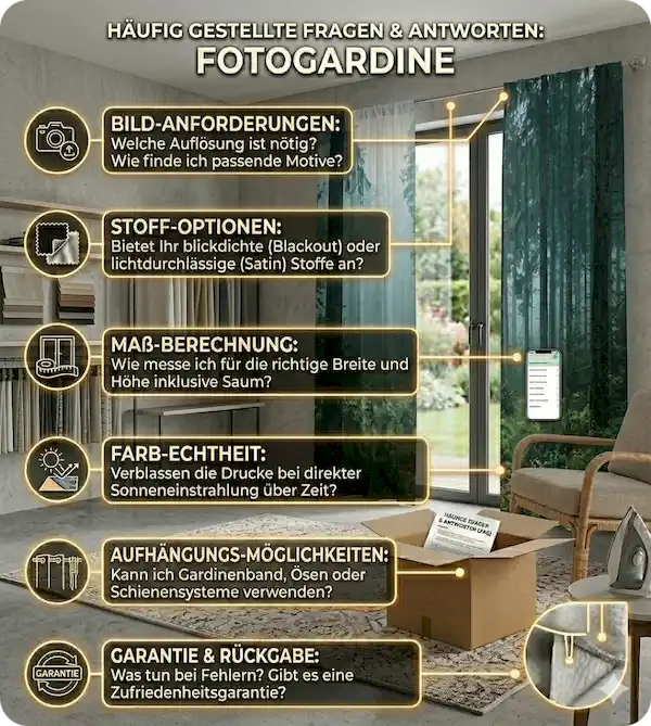 Häufige Fragen zu Fotogardinen FAQ 