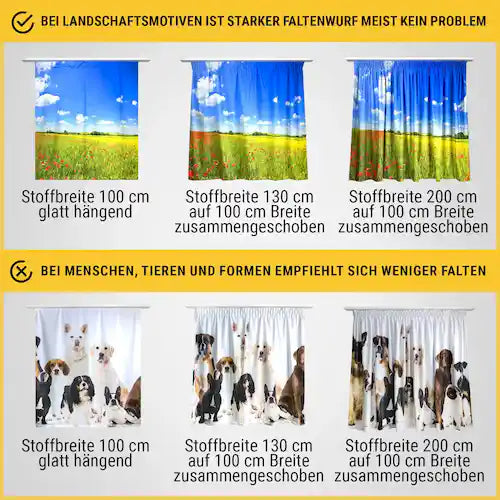 Fotovorhang Infos und Empfehlung zu Stoffzugabe