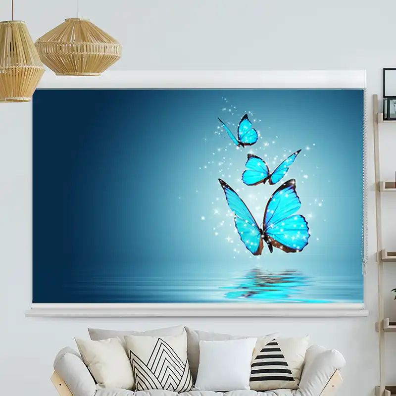 Foto Rollo mit Kassette "Blaue Schmetterlinge"
