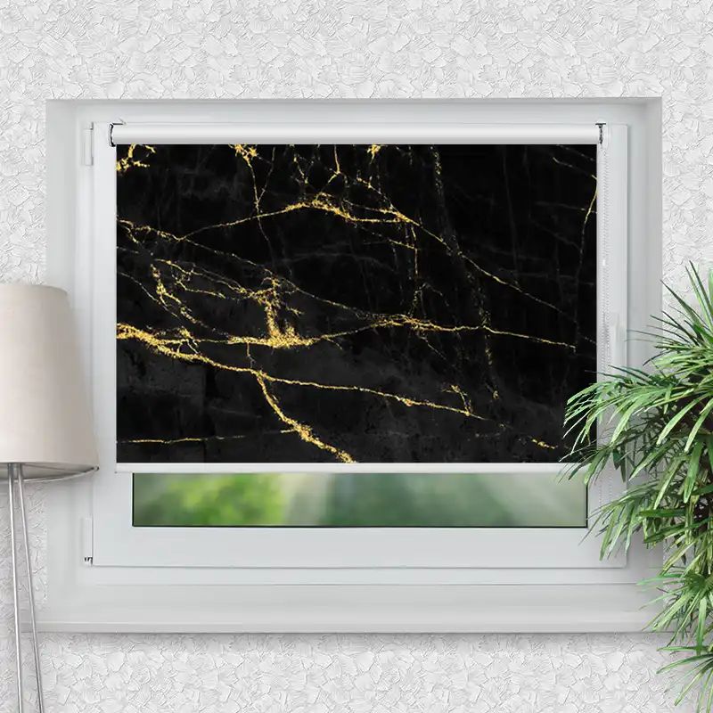 Klemmrollo "Schwarz Goldener Hintergrund"