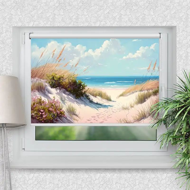 Klemmrollo "Düne Meer Aquarell"