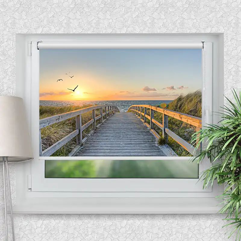 Klemmrollo "Meer Brücke Romantisch"
