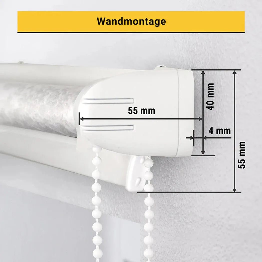 Foto Klemmrollo mit Wandmontage
