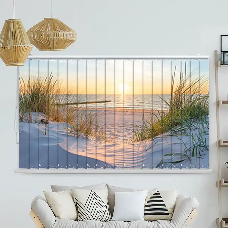 Foto Lamellenvorhang "Ostsee Düne Sonnenuntergang"