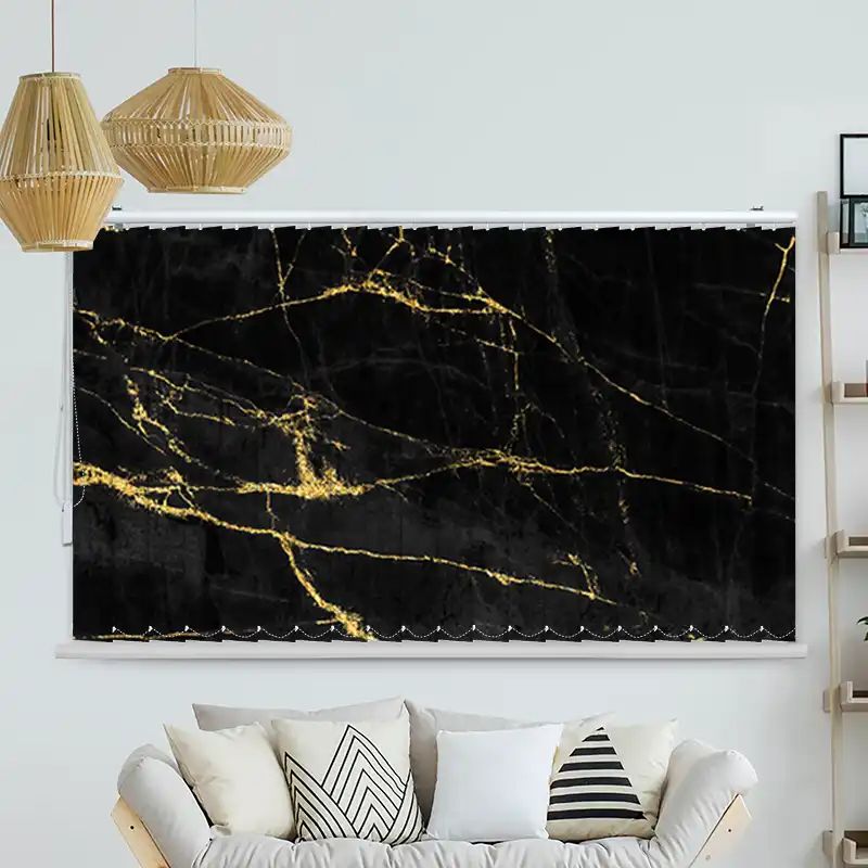 Foto Lamellenvorhang "Schwarz Goldener Hintergrund"