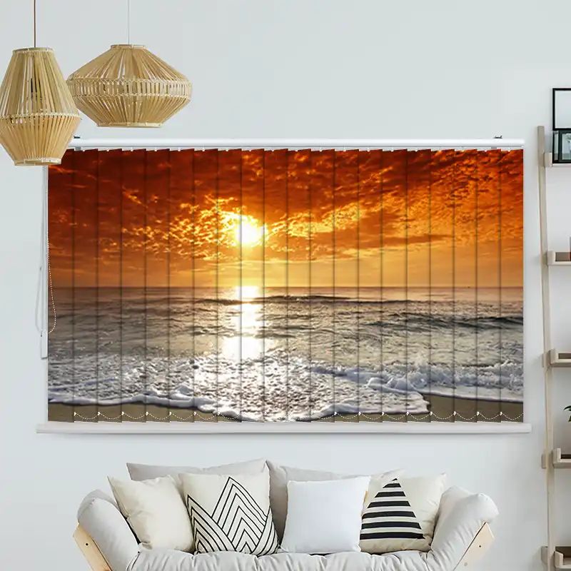 Foto Lamellenvorhang "Meer Sonnenuntergang"