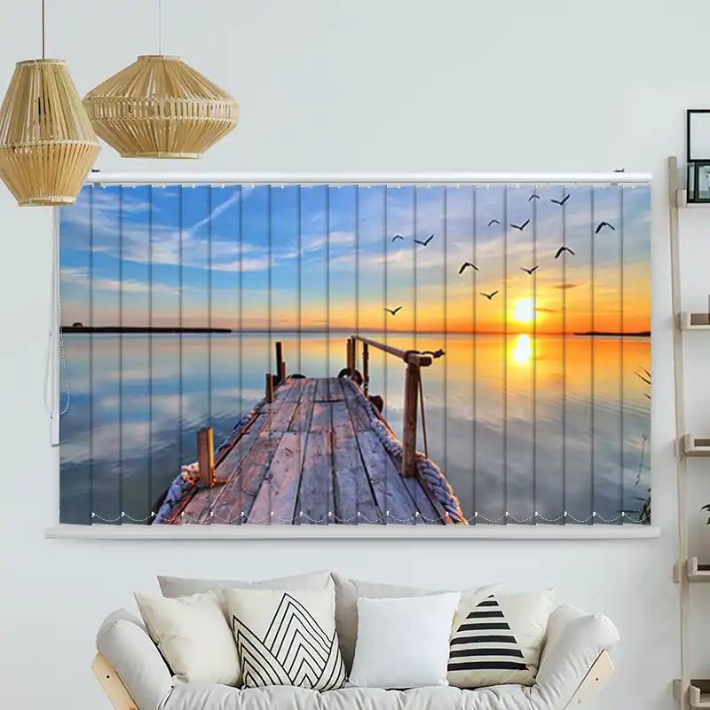 Foto Lamellenvorhang "See Mit Steg"