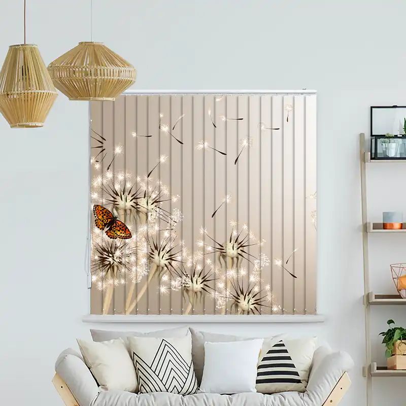 Foto Lamellenvorhang "Pusteblume Schmetterling"