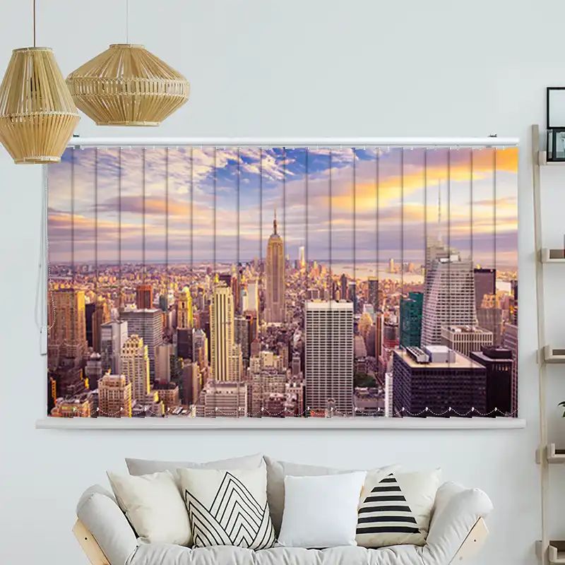 Foto Lamellenvorhang "Sunset New York City Skyline"