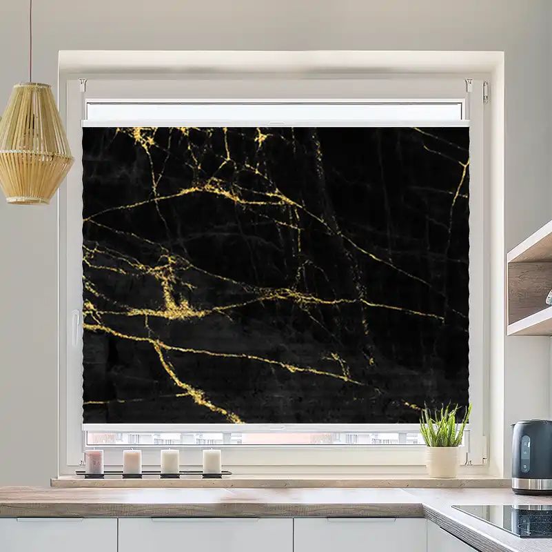 Foto Plissee "Schwarz Goldener Hintergrund"