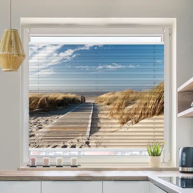 Foto Plissee "Nordsee Strand Langeoog"
